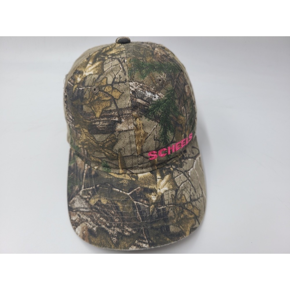 Women Scheels Camo Adjustable‎ Hat Cap Ladies Fit Hunt Fish Outdoors Brown Pink